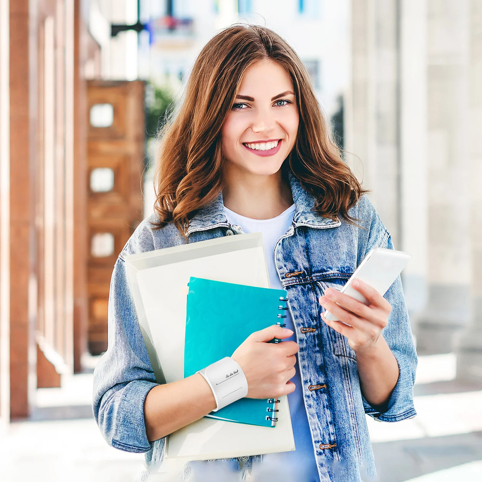 

2pcs Memo Loop Reusable Silicone Writable Wristband Dual-Sided Erasable Note Bracelet Portable Reminder Band For Notes Notepad