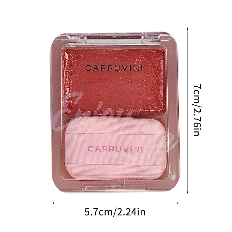 1Pc Cappuvini Dewy Water Glow Cream Blush & Highlighter Stick Palette Multi-Gebruik Bouwbaar Kleur Vervaging Luchtig Effect voor Gezicht
