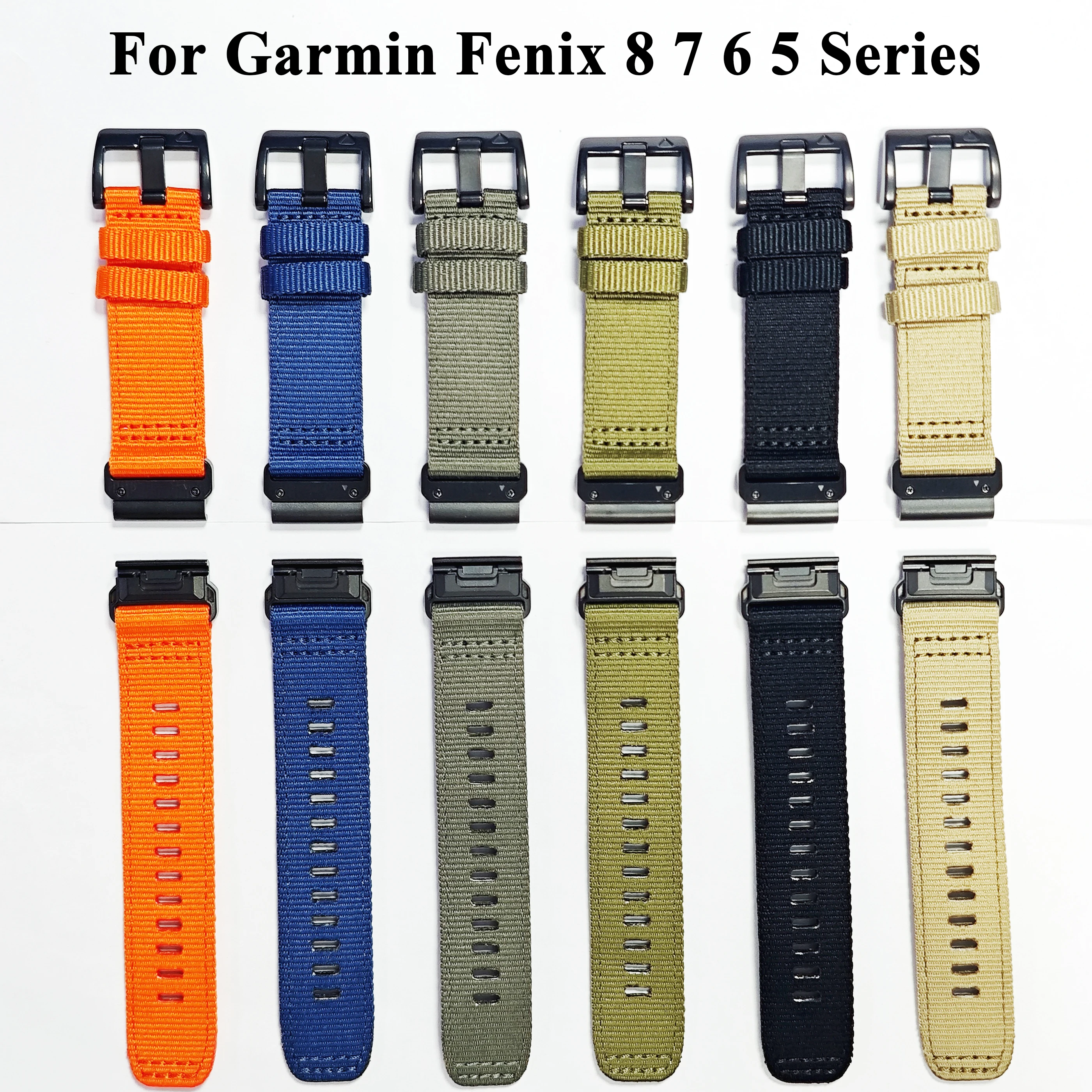 QuickFit 26 مللي متر 22 مللي متر حزام النايلون ل Garmin Fenix 8 Pro 51 مللي متر Fenix 7 7X Pro 6 6X إندورو 3 2 Tactix 8 غريزة 3 حزام الساعات سوار