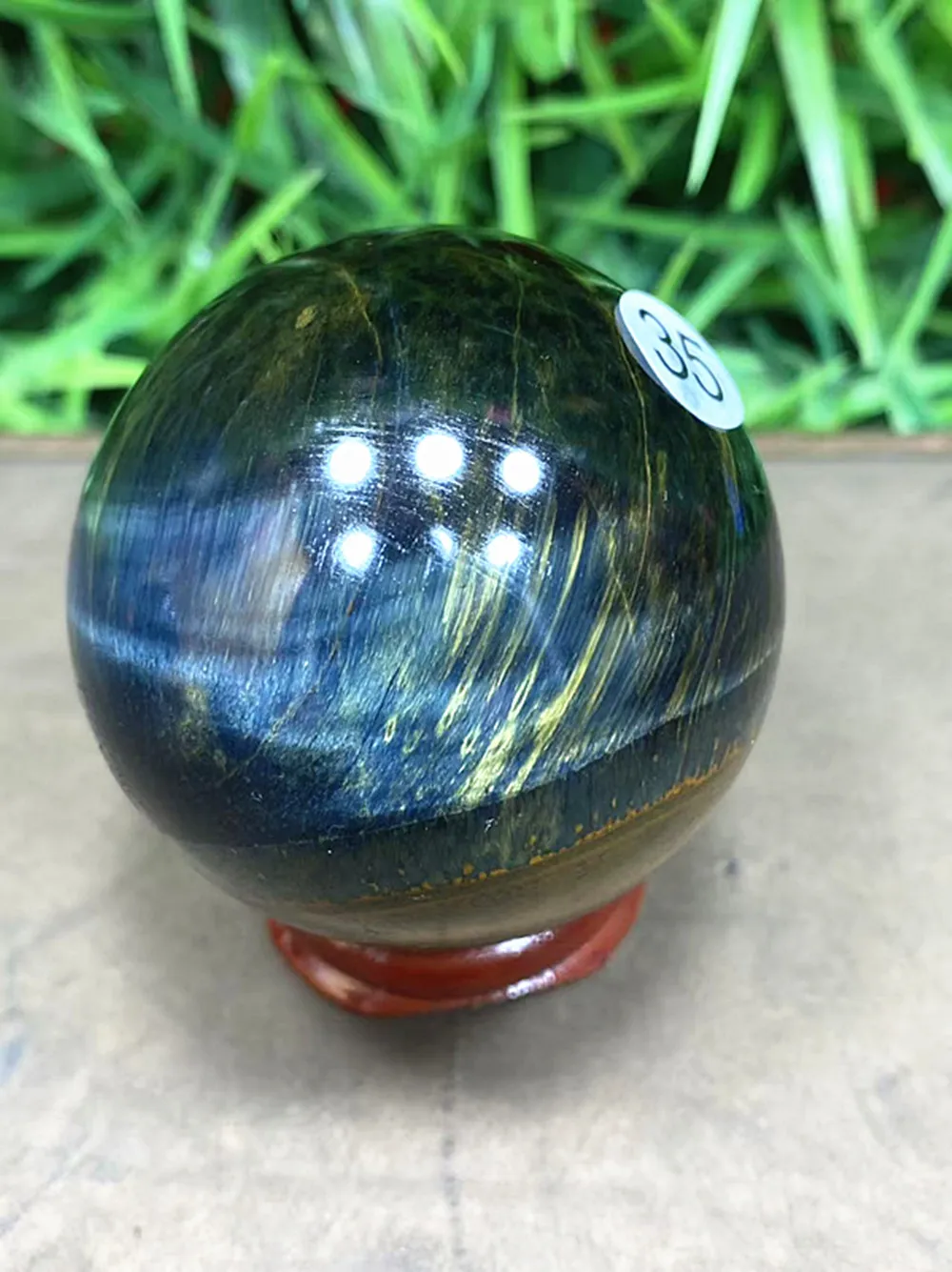 Natural Tiger Crystal Crystal Ball, Polished Ball, Healing Style Home Decoration Gift