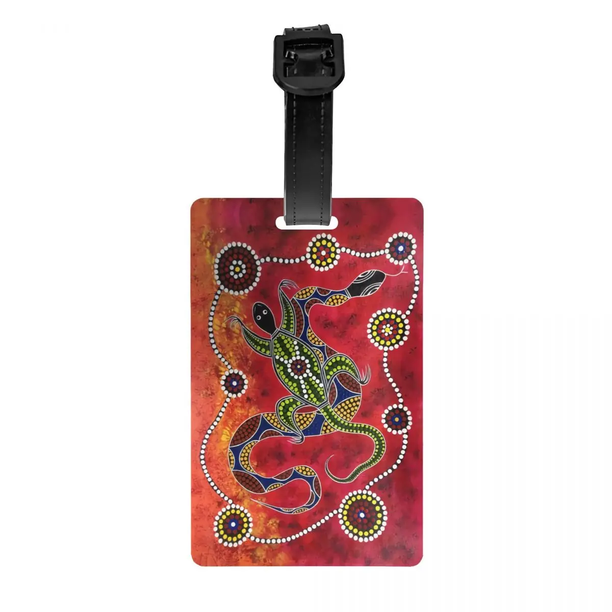 

Custom Australian Aboriginal Art Luggage Tag Privacy Protection Baggage Tags Travel Bag Labels Suitcase