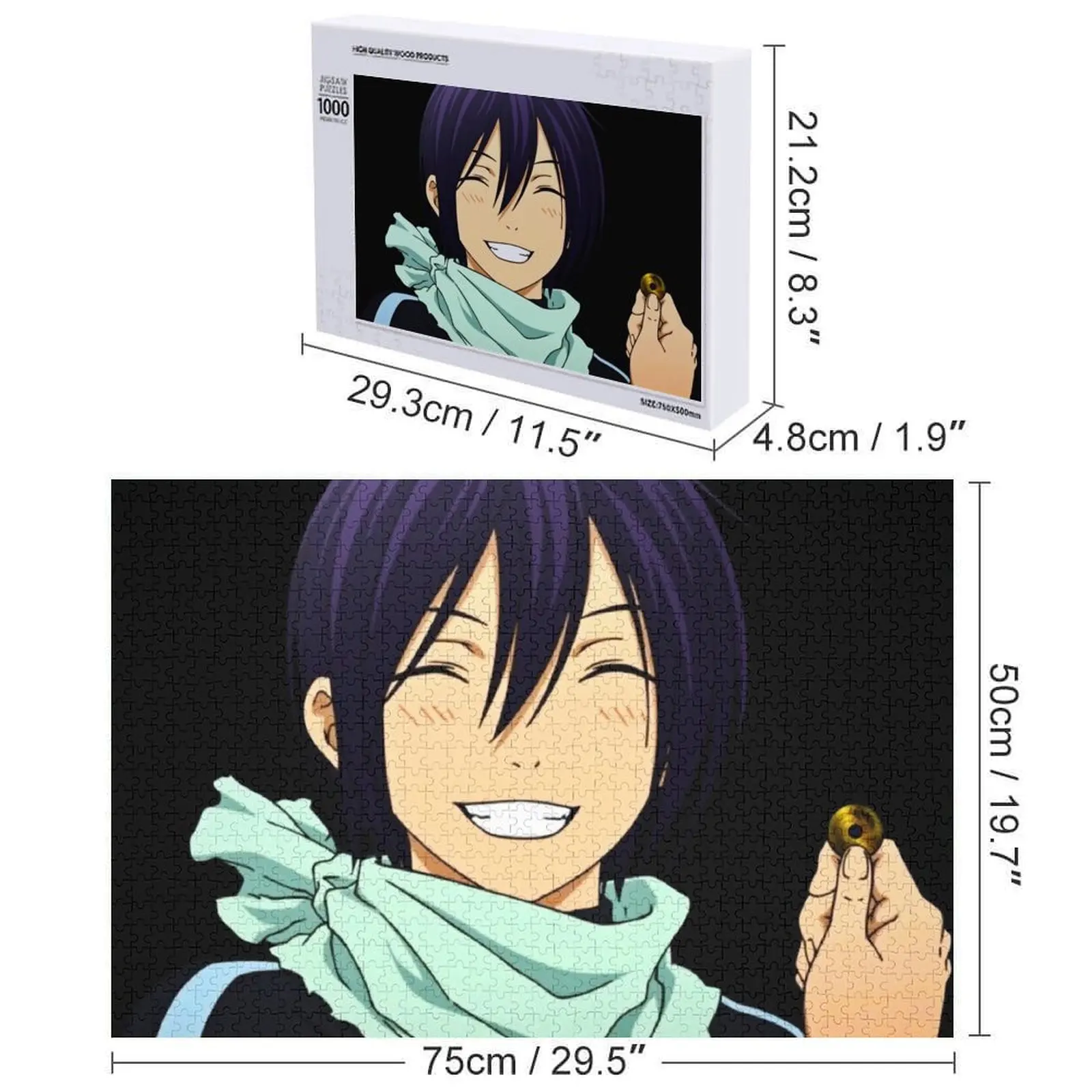 نوراغامي |   ياتو المبتسم اللغز مخصص الخشب هدية شخصية لغز متزوج