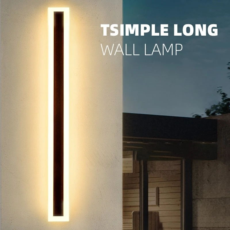 

Minimalist LED Waterproof Linear Wall Lamp Modern Home Lighting Fixtures for Feature Walls Villas Courtyards Corridors Hallways