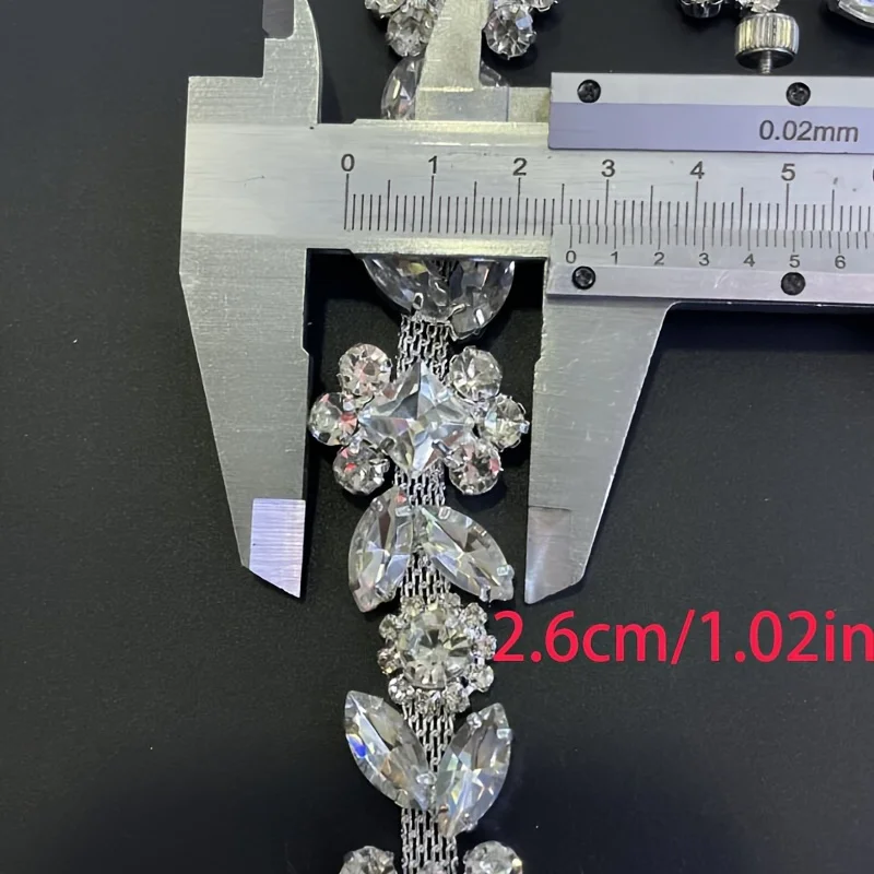 1 szt. Kryształowy łańcuszek z kryształkami szeroki musujący DIY wykończenia dekoracyjny diamentowy pasek na ramię modne dodatki do kapeluszy torby odzież