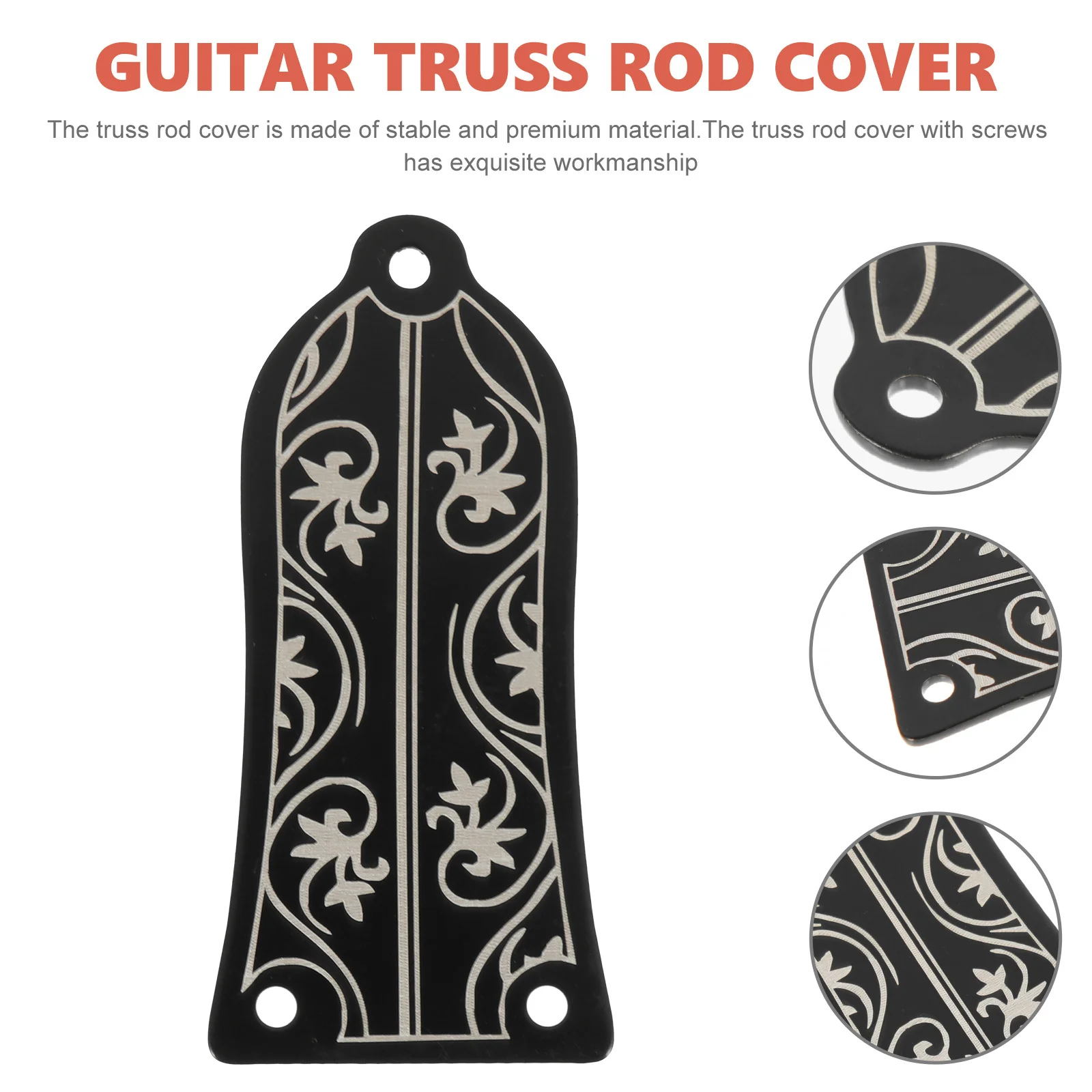 

Guitar Truss Rod Cover Metal Replacement Part For Electric Bass Guitar Repairing Durable Instrument Accessories
