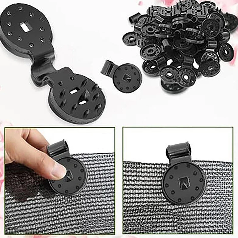 100Pcs Shade Cloth Plastic Clips Sun Shade Net Clips Greenhouse Fabric Fixing Clamps Grommet Fence Netting Hook