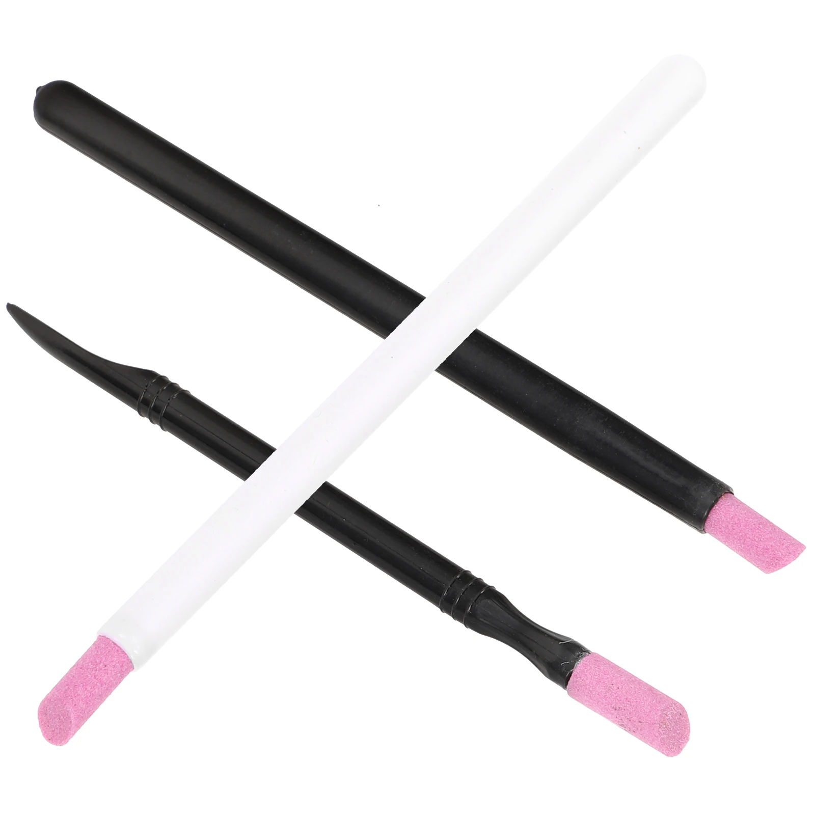 3 szt. Dwustronne pisaki polerskie do usuwania martwego naskórka, narzędzie do skórek, kamień pemza do szlifowania, pisak do grawerowania i naprawy paznokci