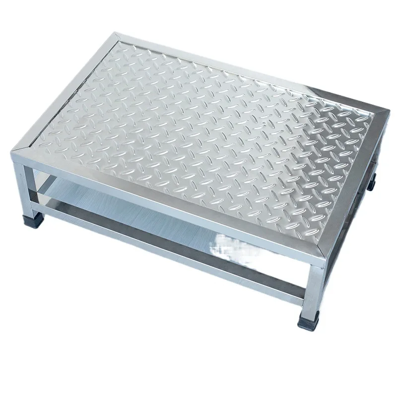 滑り止めステンレススチール製スツール、産業用または家庭用、高さ調節可能な台座フレーム、厚みのあるフットスツール、ステップ階段