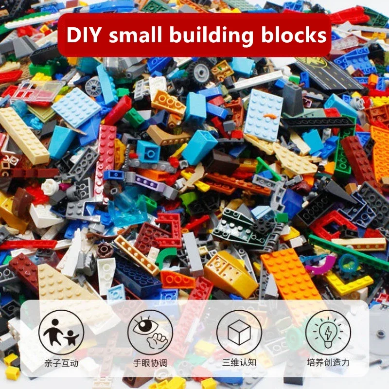 1500g DIY MOC Random Assembly Building Blocks Bulk Basic Parts Classic Model Bricks Creative City Sets Kid Educational Toys Gift