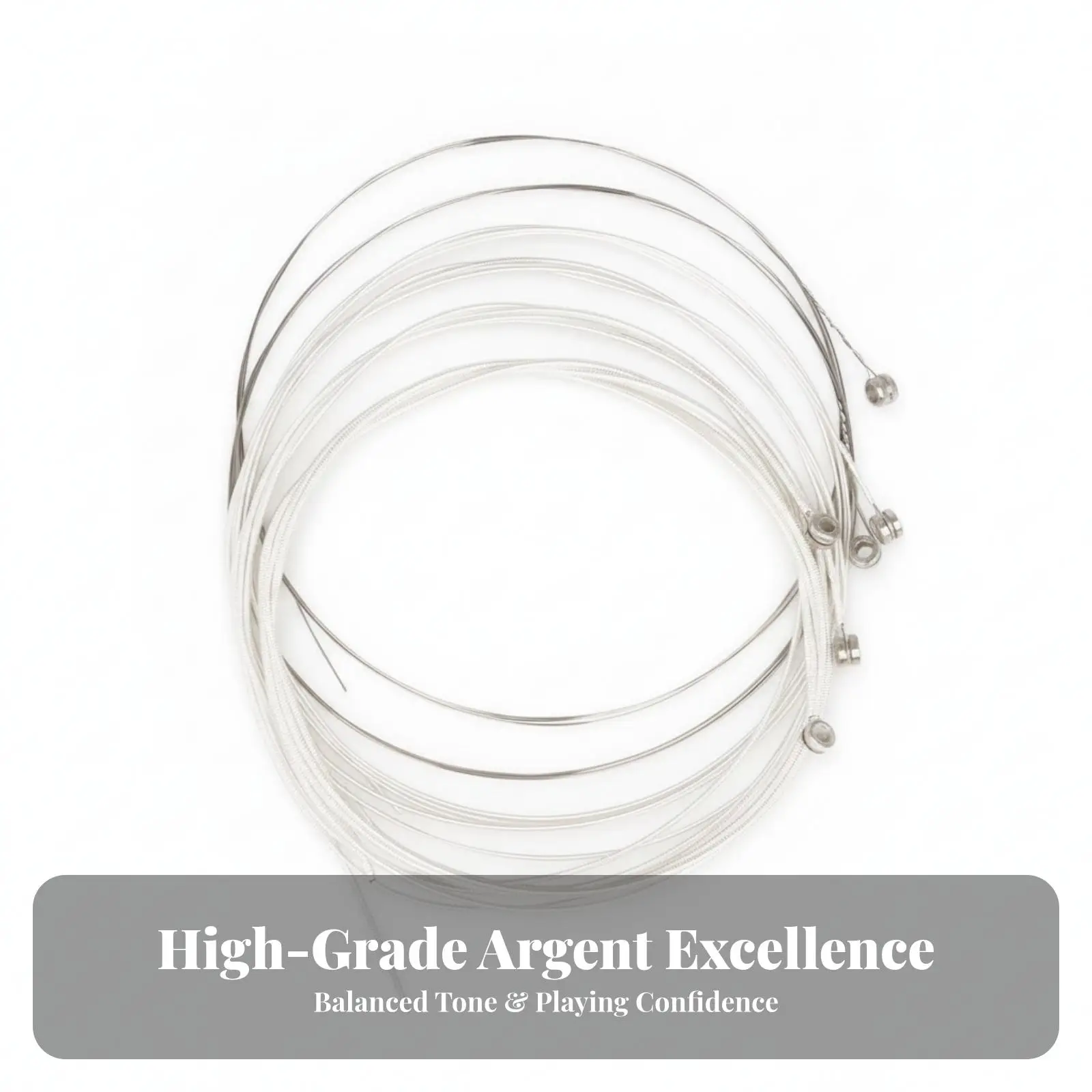 Durable Steel Core Guitar Strings Silver Wound Outer Wire Bright Tone for Electric Guitar Accessory