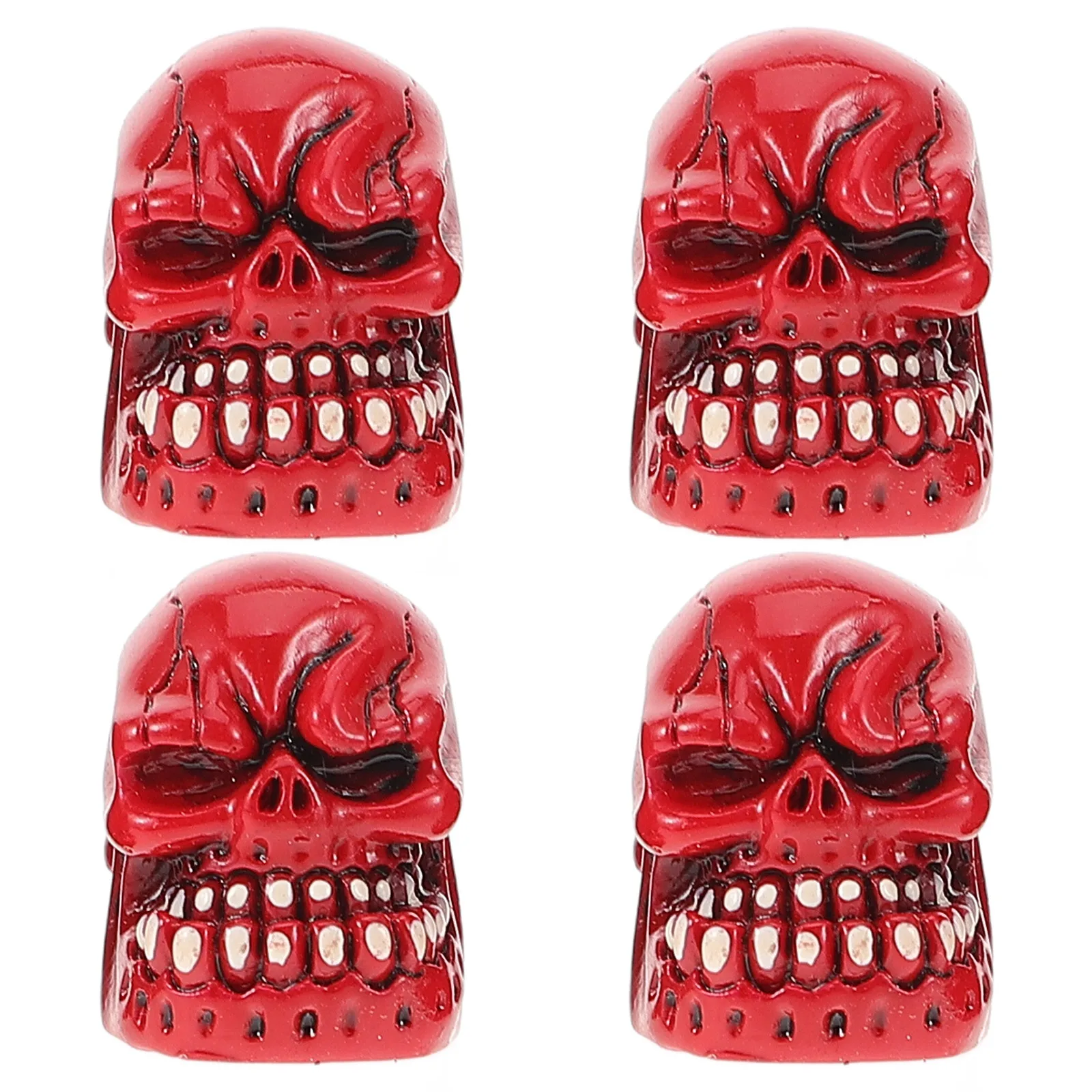 

4Pcs Skull Car Tire Valve Caps Resin Durable Valve Stem Caps Auto Motorcycle Decoration Stem Cap Car Accessories