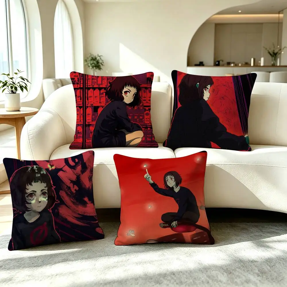 M-Milk chan Animation Pillow Case Square Double-Sided Sofa Cushion Cover Bedroom Bedside Pillow