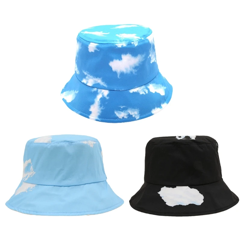 

Fisherman Men And Women Summer Caps with Cloud Pattern Protective Hat