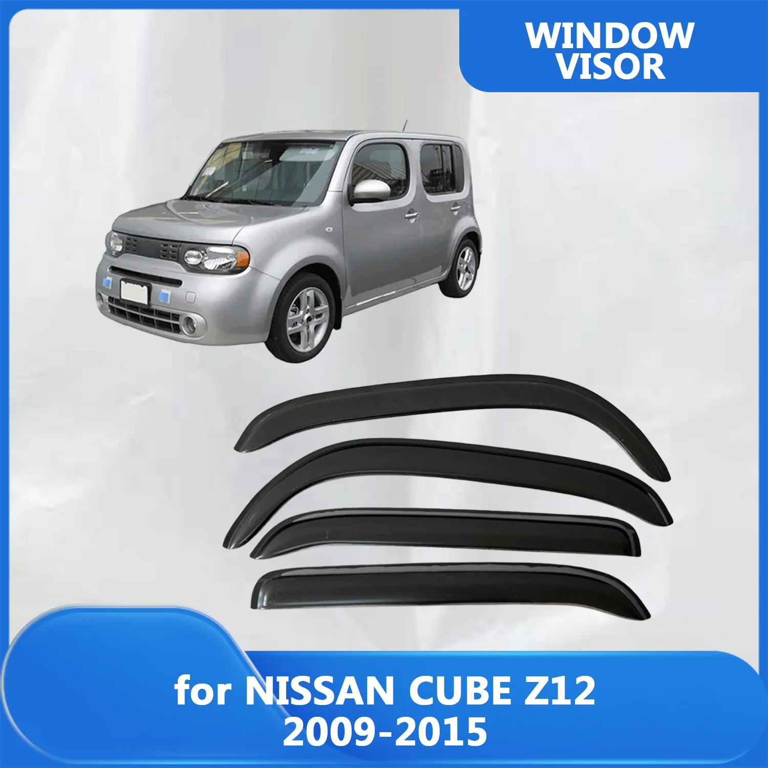 

Window Visor for NISSAN CUBE Z12 2009 2010 2011 2012 2013 2014 2015 Wind Deflectors Rain Guards Door Visor Vent