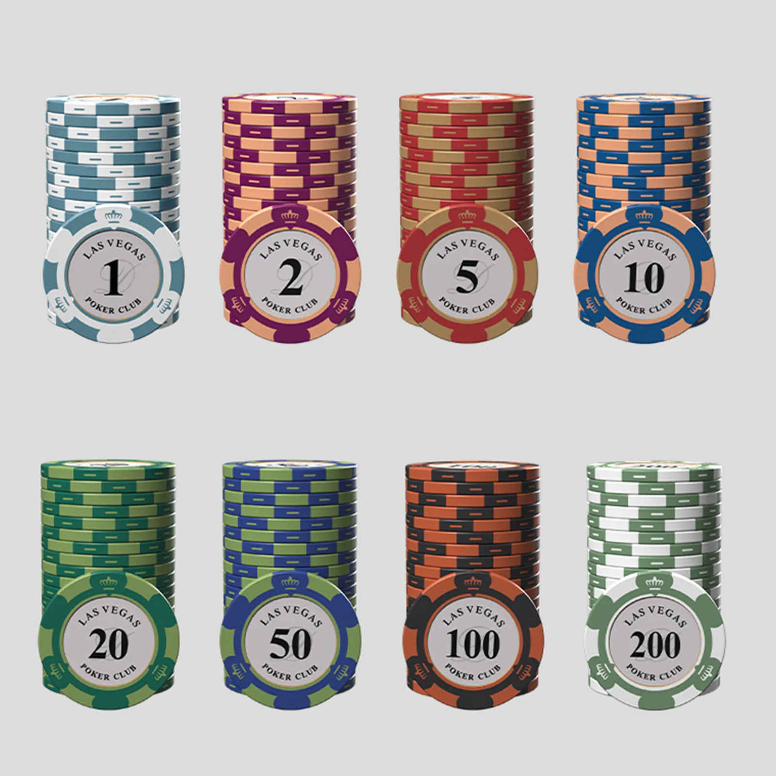 

14-gram Poker Chips (80-pcs) - Premium Heavyweight Clay Composite