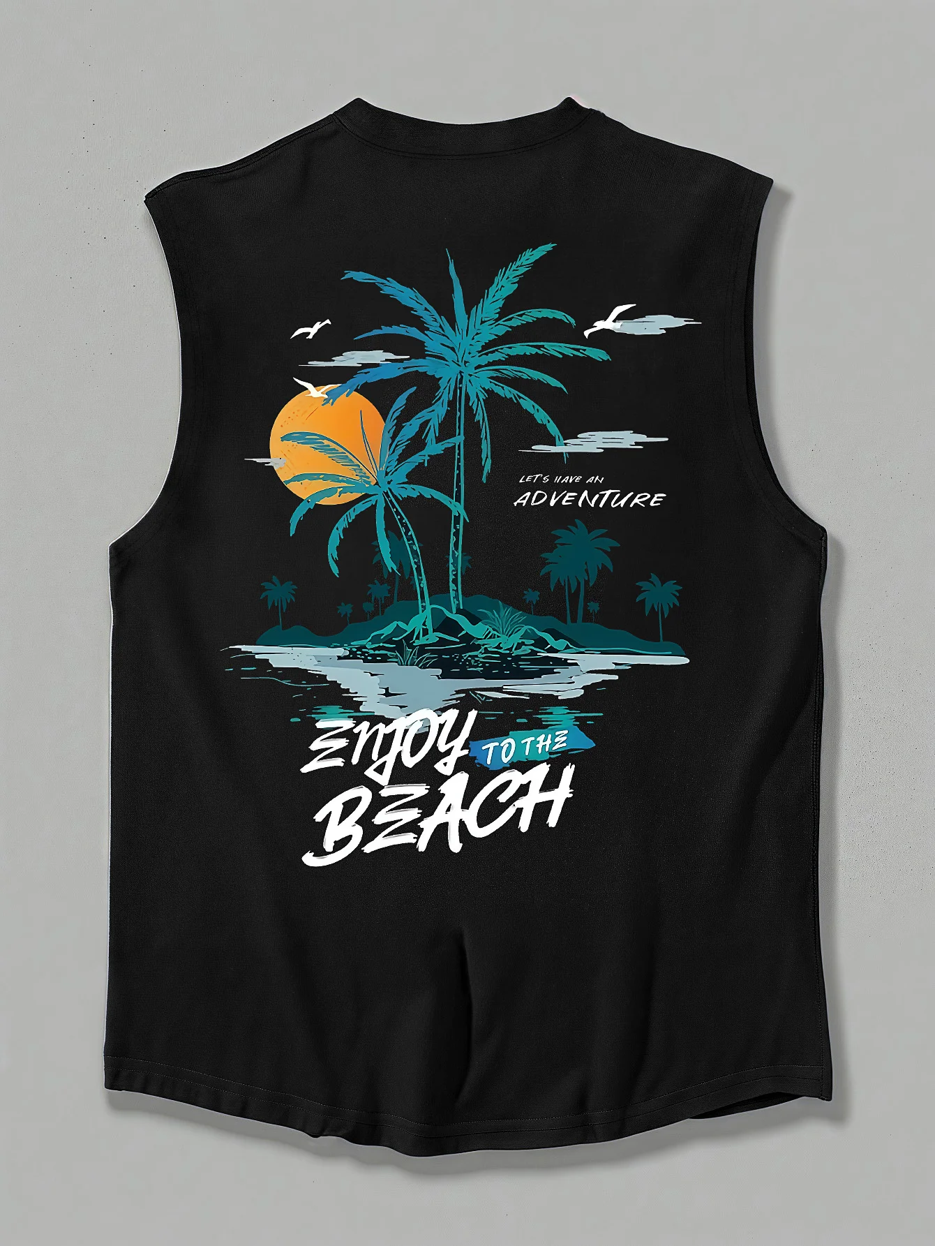 Men Pure Cotton Tank Top Timeless Japanese Retro Basic Wear