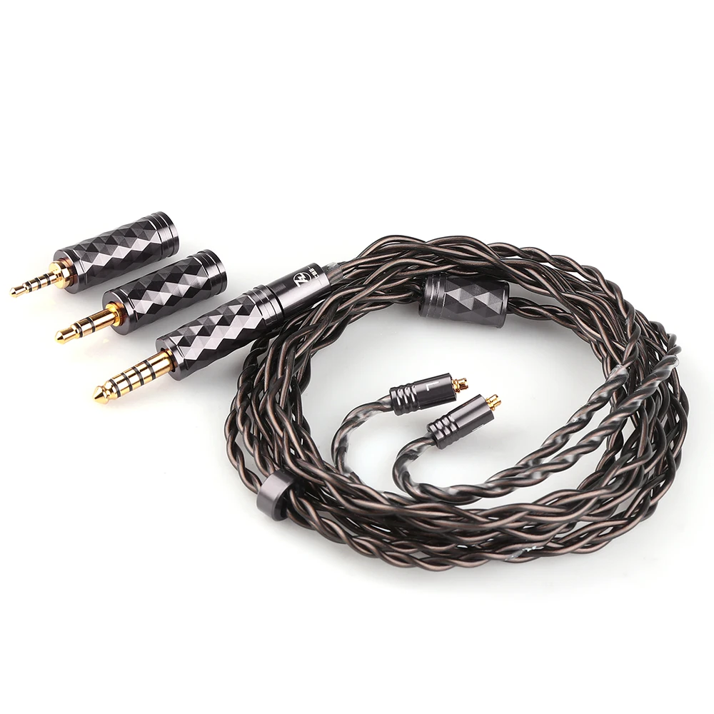 7hz Bohea 28awg OCC + Cable Hifi actualizado plateado de cristal único para auriculares Hifi Monitor intrauditivo