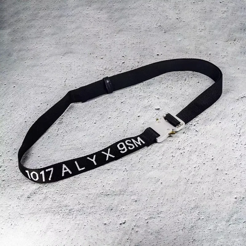حزام حروف منسوج جديد 1017ALYX9sm لعام 2025 للأزواج الأوروبيين والأمريكيين، حزام بإبزيم أمان وظيفة تكتيكية، متعدد الاستخدامات