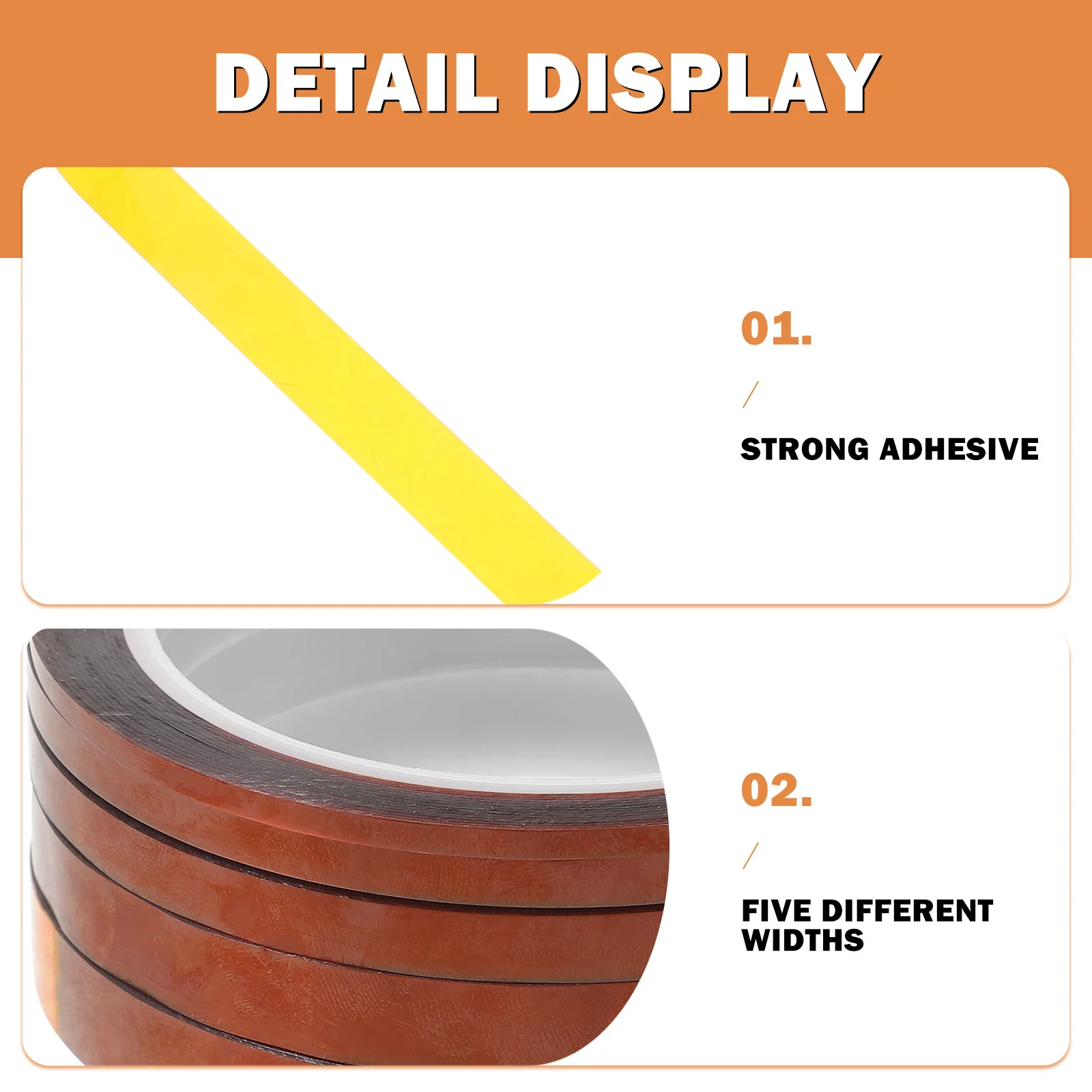

5 Rolls High Temperature Adhesive Tape Heat Press Sublimation Thermal Insulation Transfer Tape Electronics Circuit Board Tapes