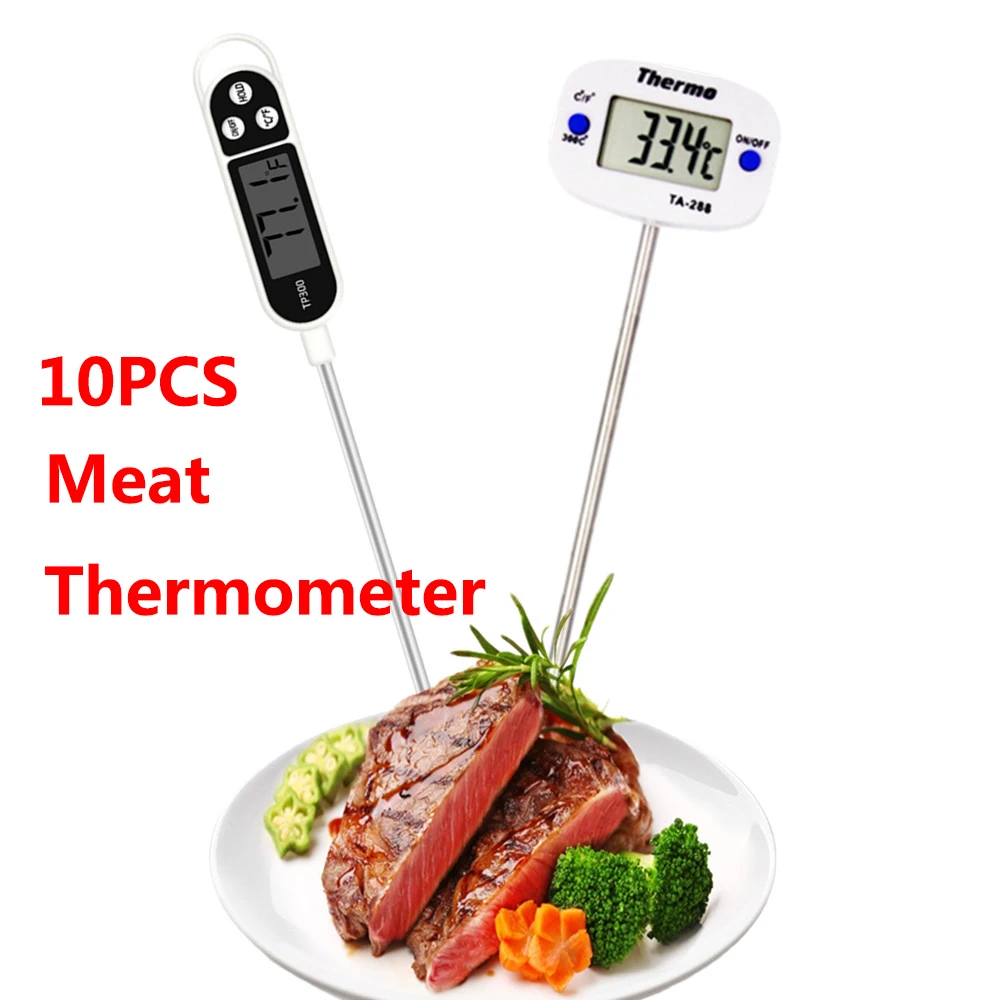 

Кухонный цифровой термометр для барбекю и еды, прибор для измерения температуры для приготовления пищи в духовке, 10 шт.