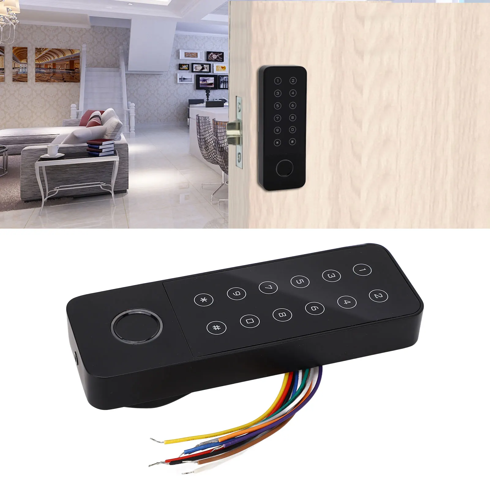 ZK30 Door Access Control System Waterproof ID Card Fingerprint Password 2120 Users 200 Fingerprints for Appartment Offices