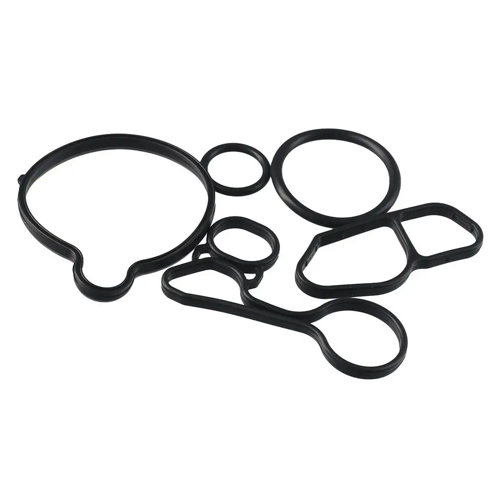 1set Car Accessories Parts 55565385 Gasket 55568536 Black Engine Oil Cooler Filter 55568539 Rubber Housing Gasket For Car