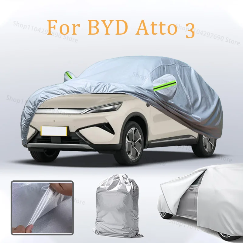 For BYD Atto 3 Yuan Plus Car Covers Waterproof Auto Sun Shield Cover Anti-UV Snowproof  Exterior Outdoor Accessories