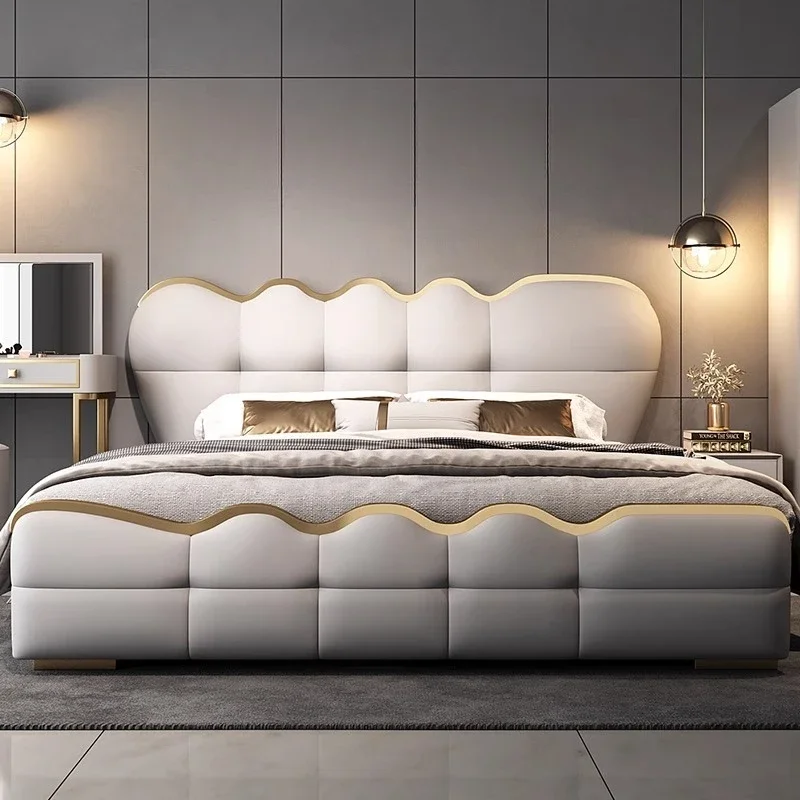 Sleeping Platform Massage Bed Bedroom Human Dog Sofa Design Queen Bed Leather Headboards Letto Matrimoniale Unique Furniture