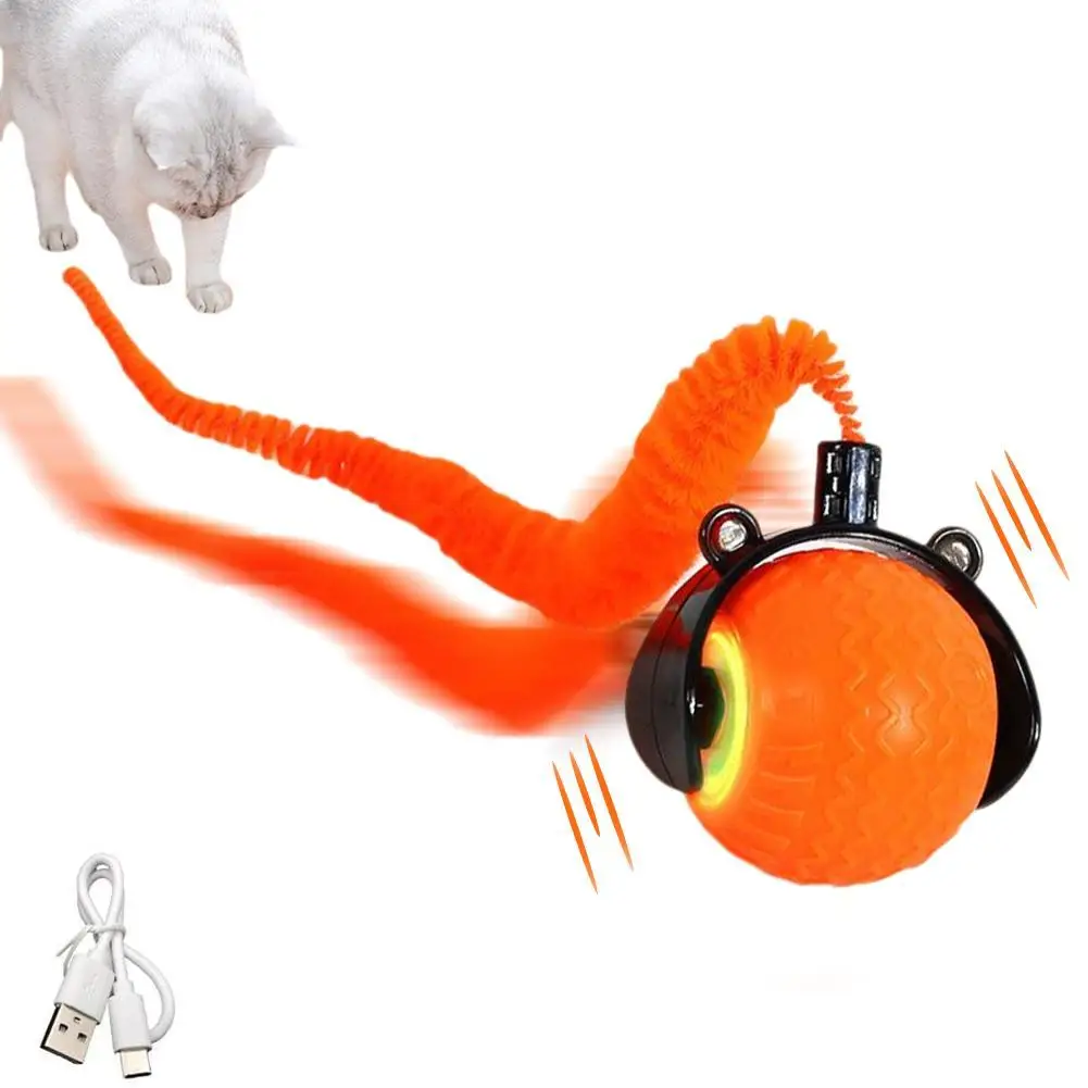 Interactive Cat Toy Ball Super Drive Cat Rolling Balls With Bird Chirping Motion Activated Sensor Pet Kitten Teaser Game Toys