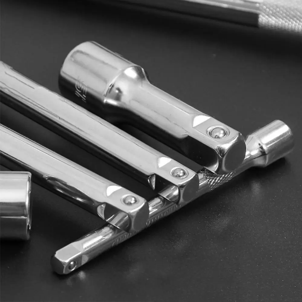 Socket Ratchet Wrench Extension Bar 1/4 3/8 1/2 50 75 100 125 150 250mm Connecting Rod Socket Wrench Extender Long Bar Sleeve