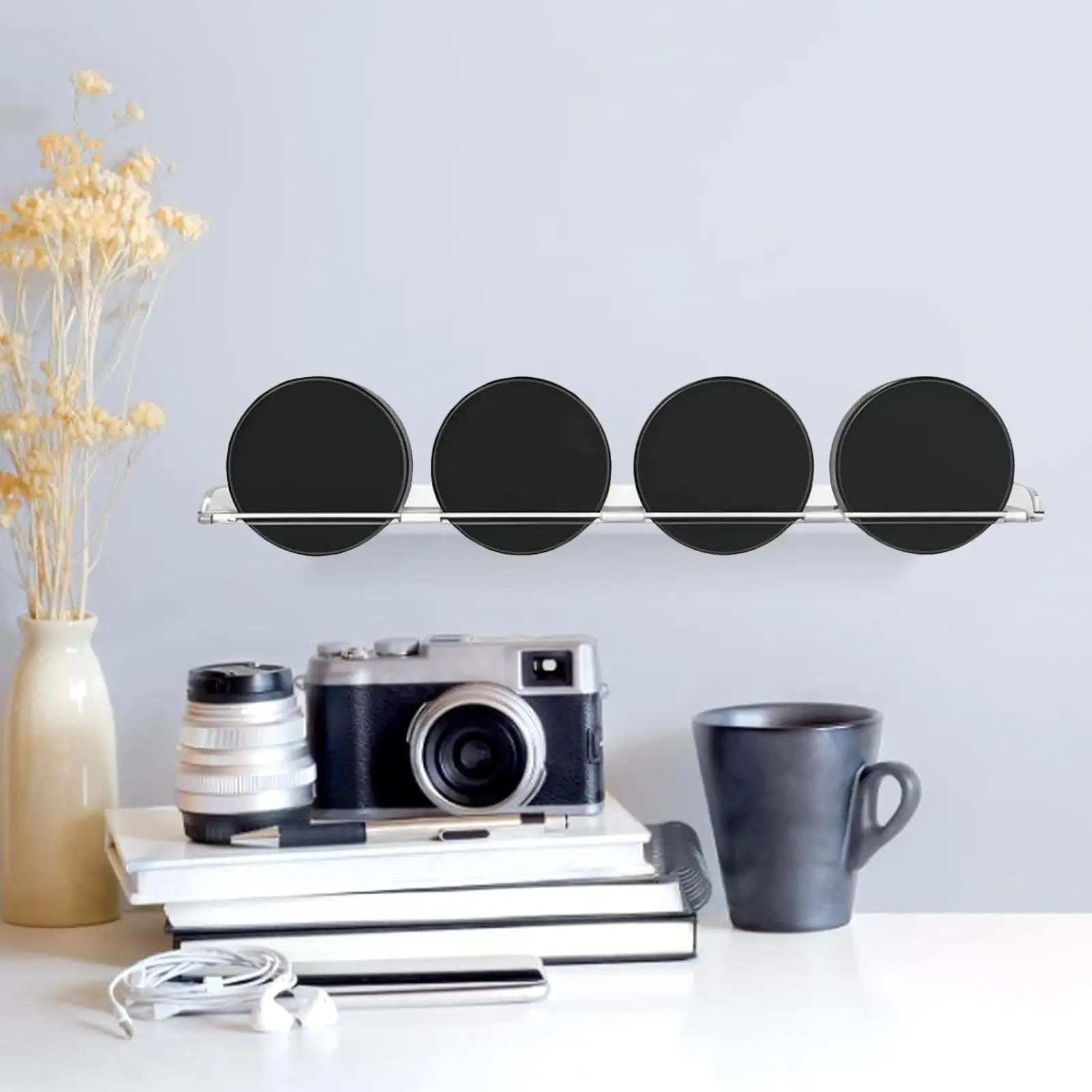 

Puck Display Case 4-Slot Clear Acrylic Collectibles Showcase Hockey Puck Display Stand Holder For Dorm Office Study Bedroom