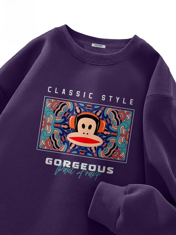 

Monkey round Ne Sweatirt ex Spring Casual Comfortable Breathable Cotton American High Street Sle