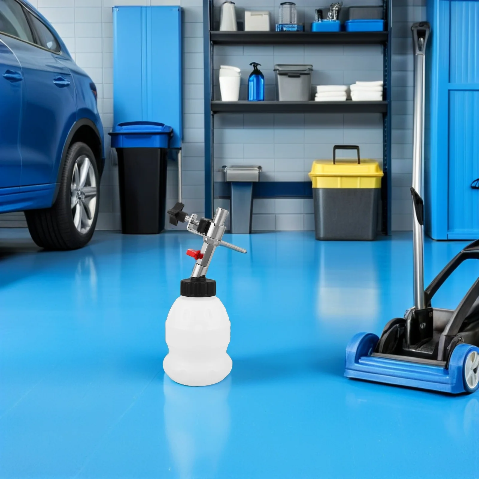 1L ブレーキオイルボトル 角度付き注ぎ口 ユニバーサルブリーダーボトル 迅速かつ安全な流体交換用 耐久性のあるプラスチック合金容器