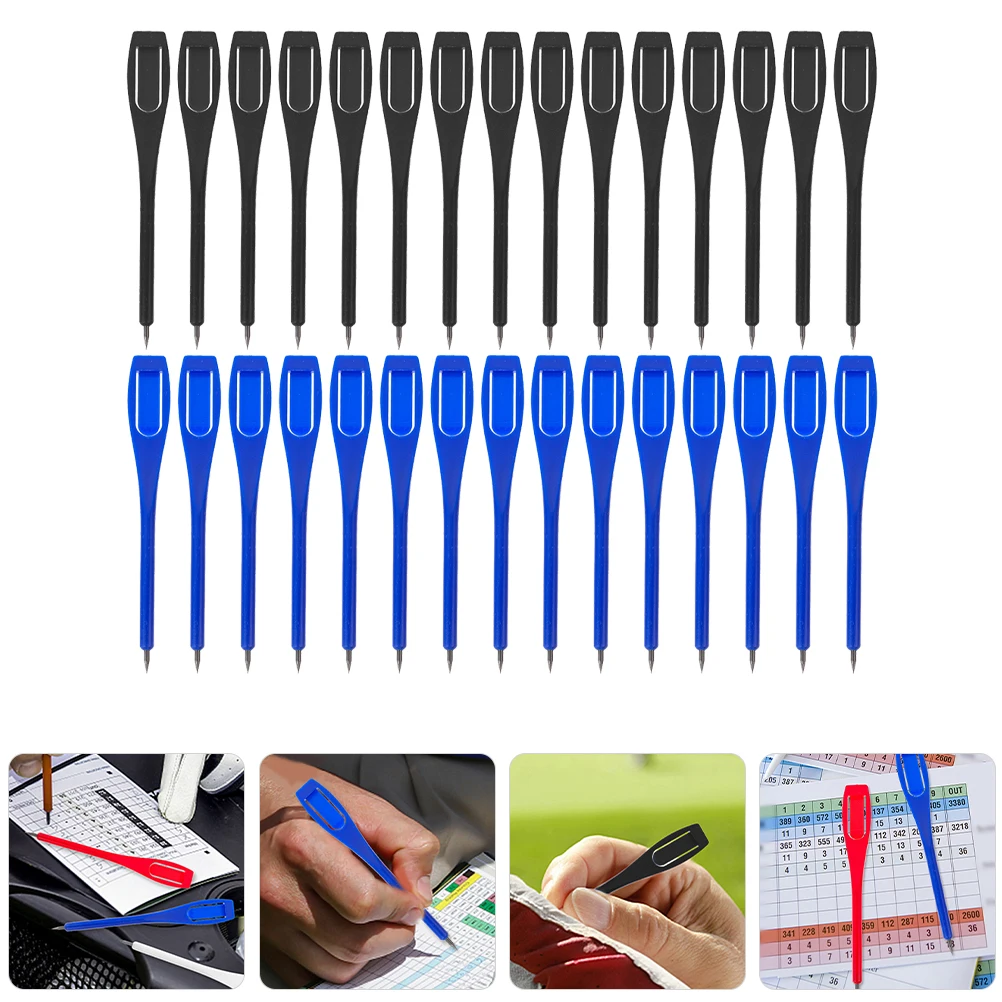 

30 Pcs Golf Scoring Pencil Golfs Supplies Portable Plastic Score Card Writing Pencils Smooth Clear Comfortable for Practice