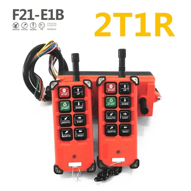 

UTING-INNOVATION Industrial Wireless Radio Single Speed 8 Buttons F21-E1B Remote Control (2 Transmitters+1 Receiver) for Crane