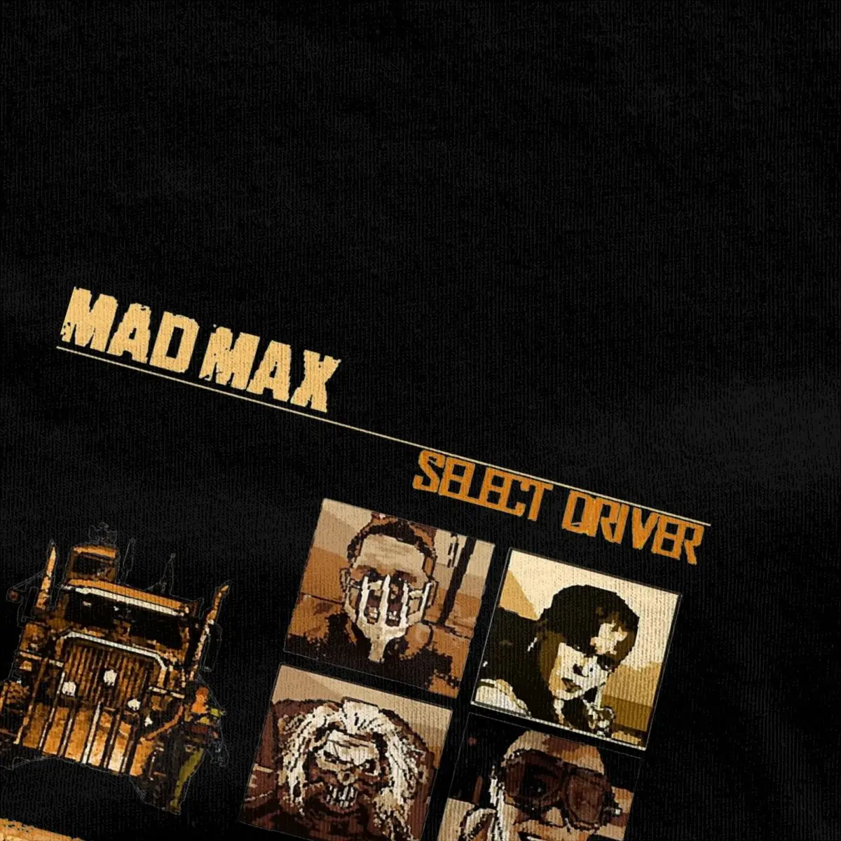 8Bit Mad Max T-Shirt Summer Fury Road Movie Vintage T Shirts 100% Cotton Harajuku Tee Shirt For Man Short Sleeve Top Tees