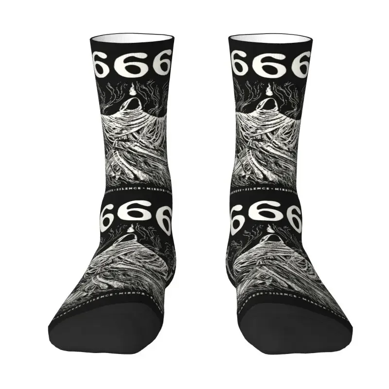 666 Dance Ritual Baphomet Dress Socks Mens Womens Warm Funny Novelty Hail Satan Devil Crew 