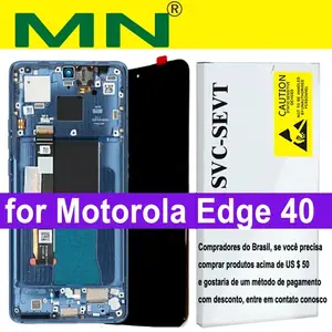Bilashmart 6.55“ Tested 144hz Motorola Edge 40 LCD Display Screen Touch Panel Digitizer Moto Edge40 XT2303 2 LCD