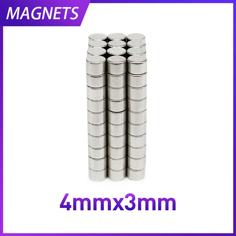 50/100/200/500/1000/1500PCS 4x3 Mini Small Round Powerful Magnets Strong 4mmx3mm Permanent Neodymium Magnet Disc 4x3mm 4*3 mm