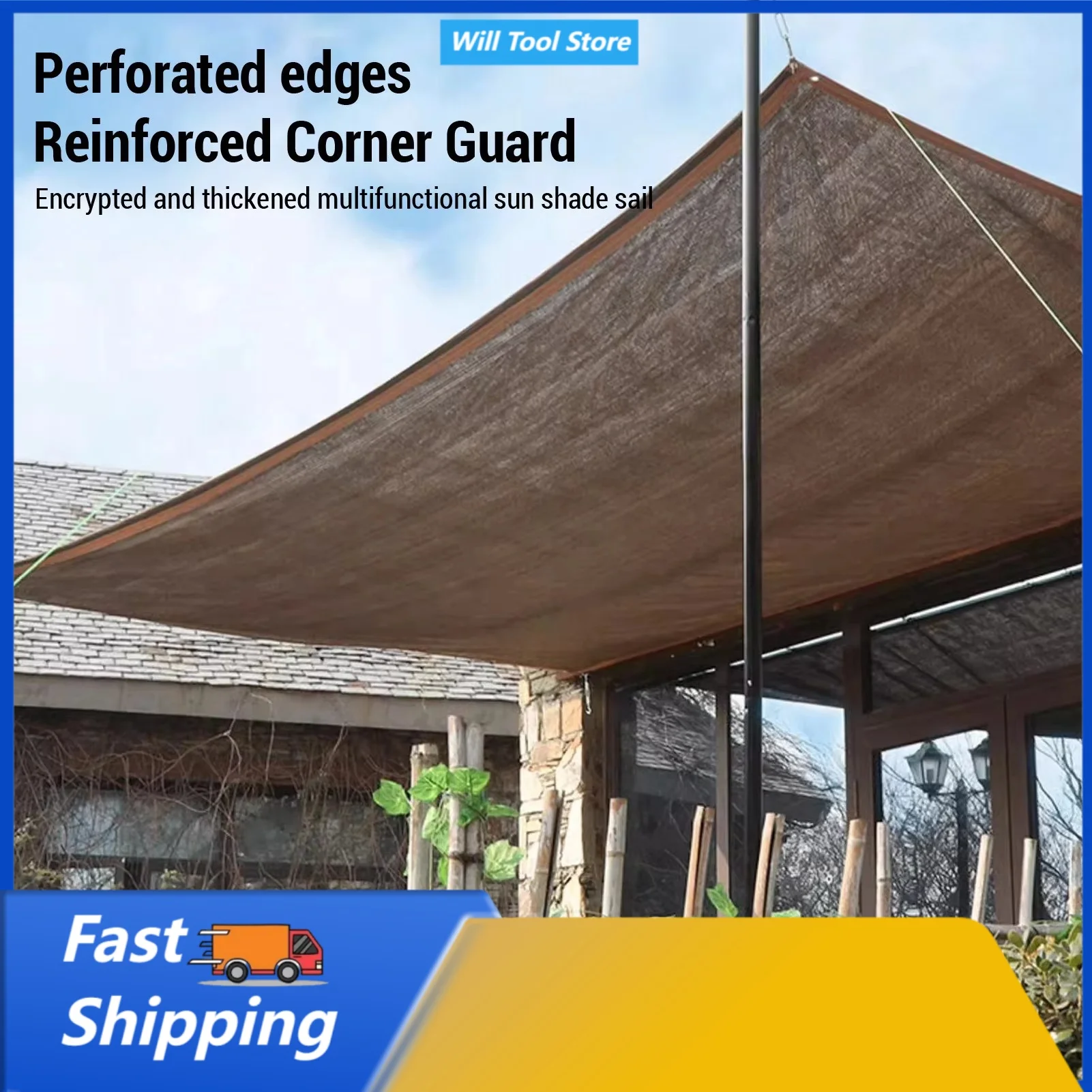 

Солнцезащитный козырек, сетка 9,84x9,84 фута, навес, дышащий, простой в настройке, износостойкий, легкий для теплицы