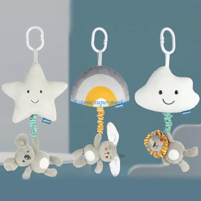 090B Baby Hanging Rattle Koalas/Lion/Conejo Forma captura Habilidad entrenamiento Cuna juguete