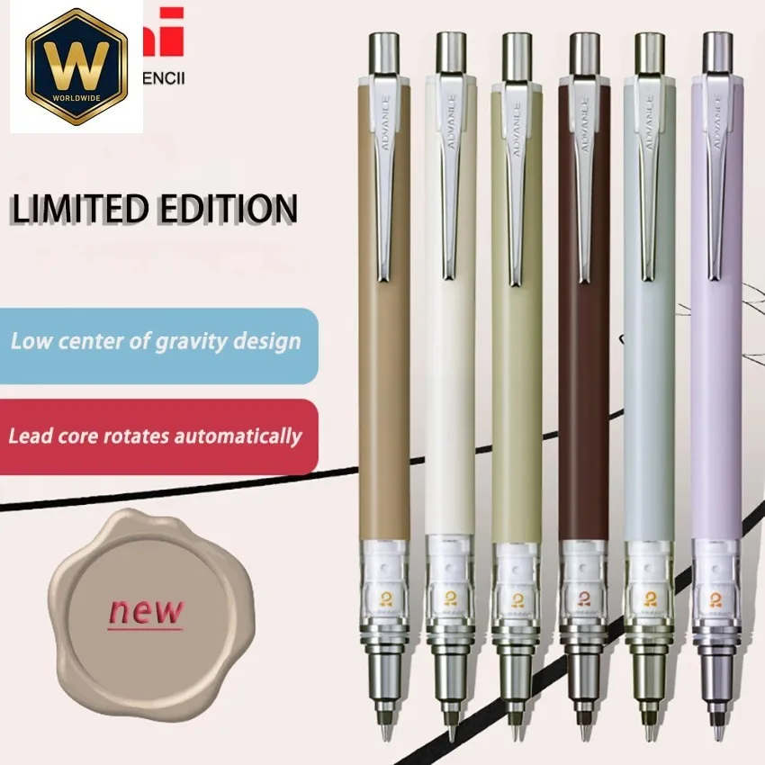 

Новый механический карандаш UNI M5-559 с автоматическим вращением, двойной скоростью и неломающимся грифелем Kuru Toga, 0.3/0.5 мм, канцелярские товары