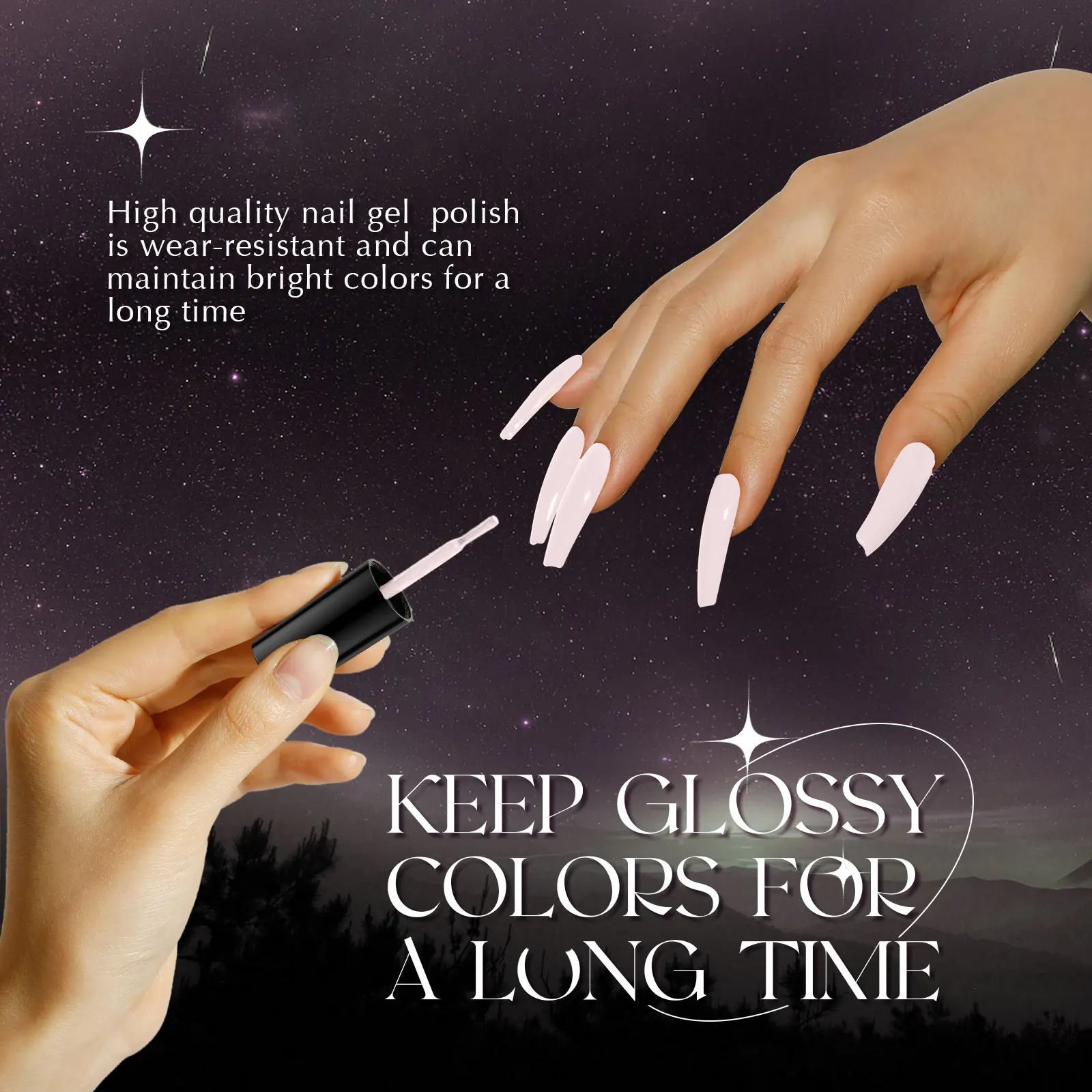 ROSALIND 4/6PCS Gel Smalto per unghie Base Top Coat Vernici ibridi Set Semi Permanente Nail Art Glitter UV Gel Polish Kit per unghie 5ML