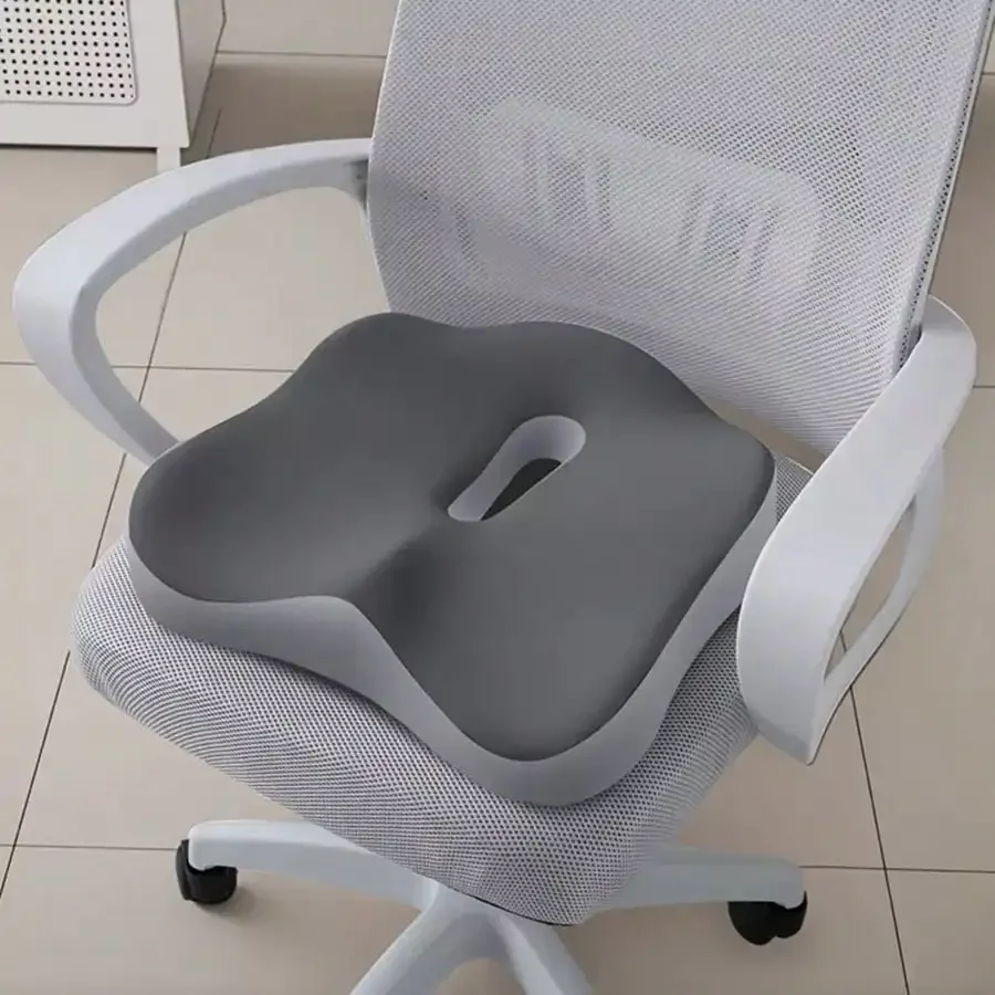 1pc Ergonomic Office Chair Cushion, Car Seat Cushion And Desk Mat - Durable Polyester Fabric, Washable, Suitable For All Seasons - Ideal For Long-Time Sitting On Office Chair