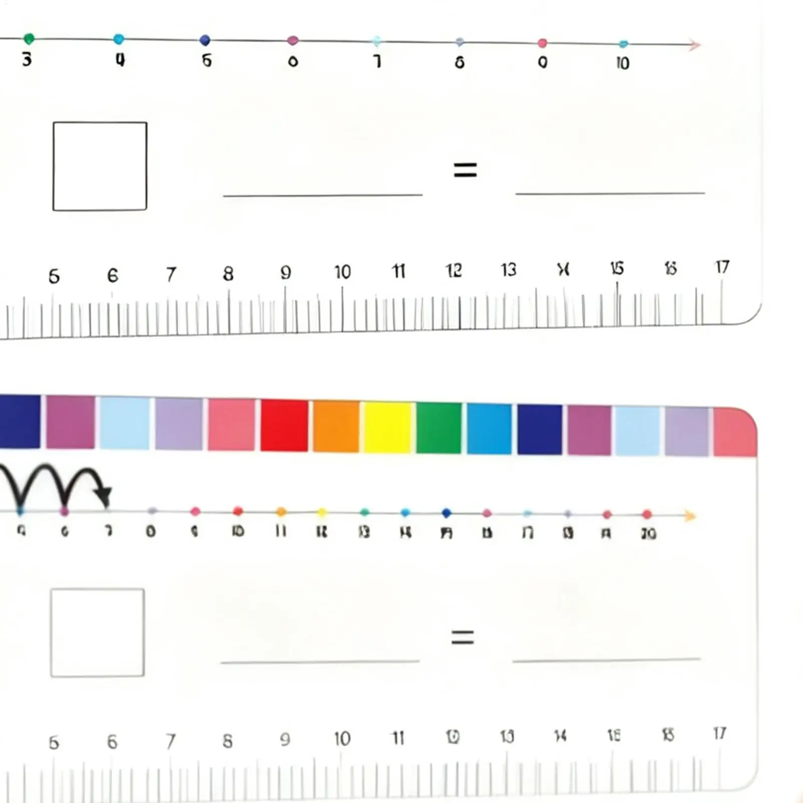 Classroom Number Line Addition Subtraction Toys Erasable Double Side Flash Card Set With Storage Ring For Kids Boys Girls Home