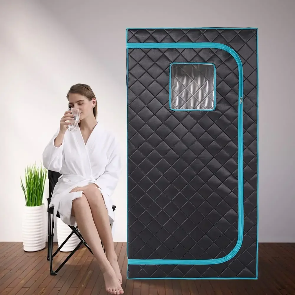 Portable Sauna Tent with FAR Infrared Carbon Panels, Heated Floot Pad Home Spa Detox Relaxation Body Therapy Beauty Salon