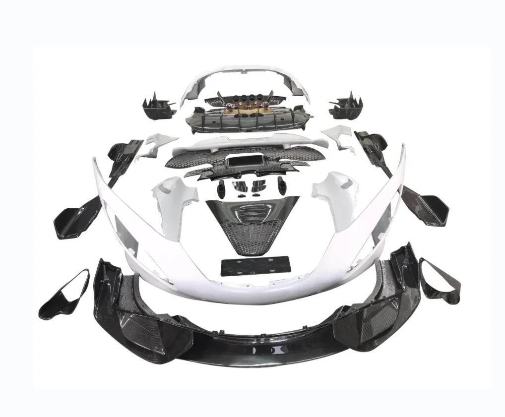 KQX MCL 720s to 765LT Original Light Cover Mirror Cover New Condition Bumper Body Kits with Carbon Fenders Side Skirts Hood Scoo