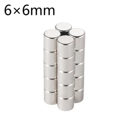 20~120pcs 6x6mm Neodymium Magnet Bulk Micro Disc N35 Rare Earth Permanent Strong Round Magnets DIY Decoration Magnetic Fix 6*6mm