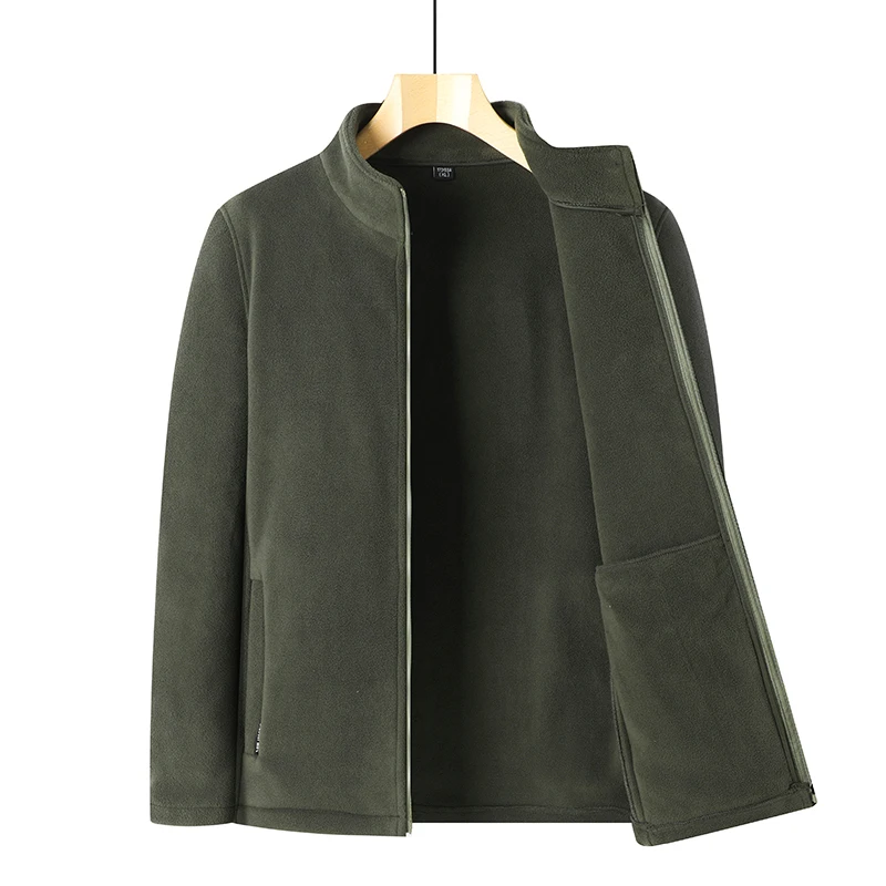 

Spring and autumn new style overcoats for middle-aged fathers, men's woolen sweater with stand-up collar, casual jacket, shirt-l