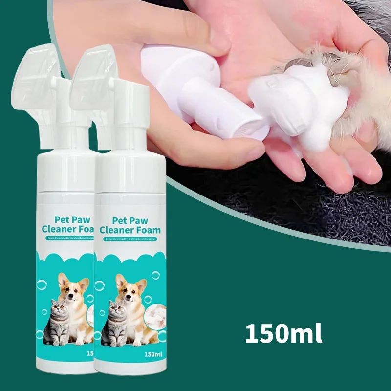 

2024 Pet Water Free Shower Gel 150ml Dry Cleaning Agent Dog Cat Foam Decontamination Pet Cleaning Products